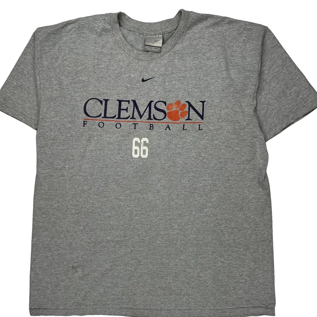 Clemson Football Nike Football T-Shirt - XL Gray Cotton - Image 4