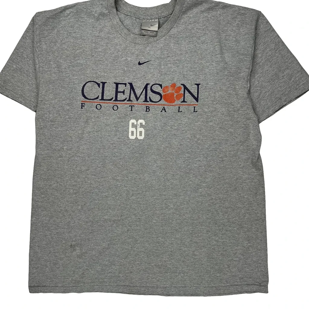 Clemson Football Nike Football T-Shirt - XL Gray Cotton - Image 5
