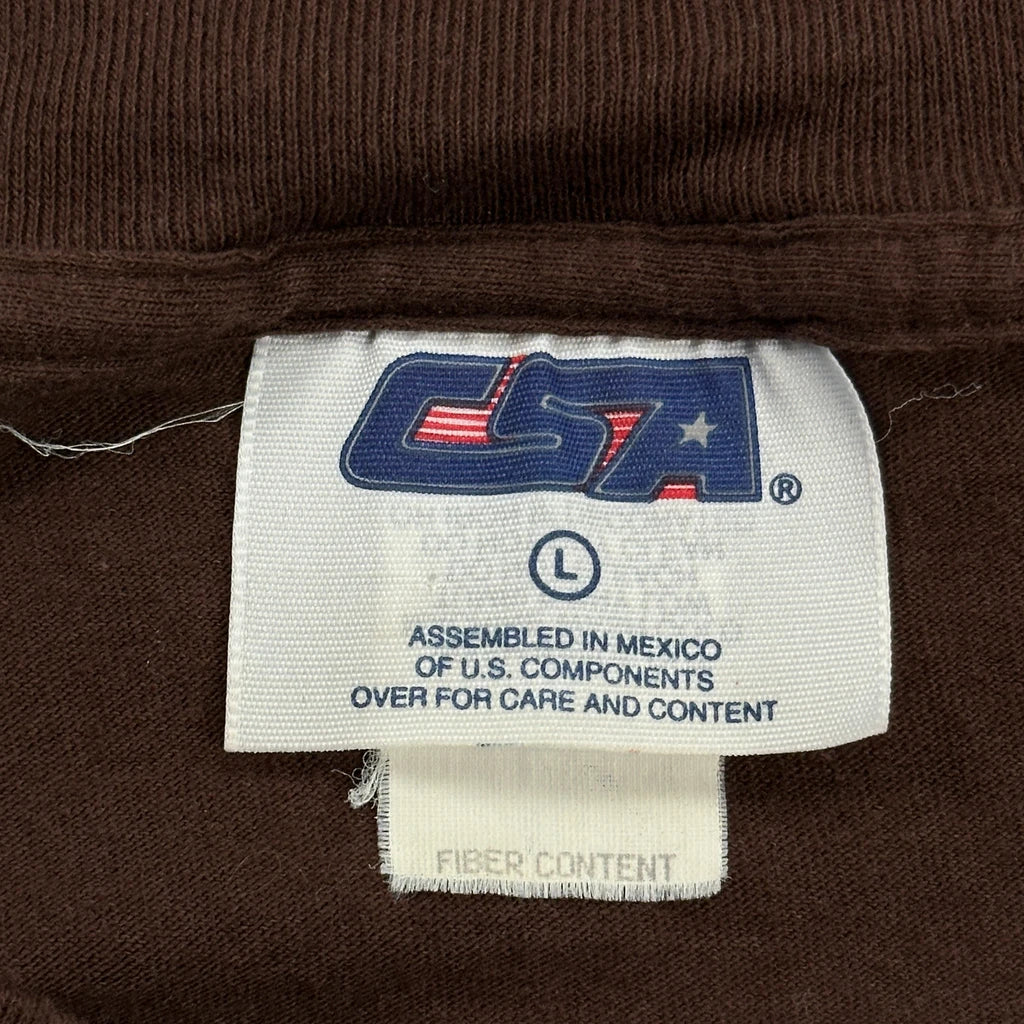 Cleveland Browns Csa Football T-Shirt - Large Brown Cotton - Image 3