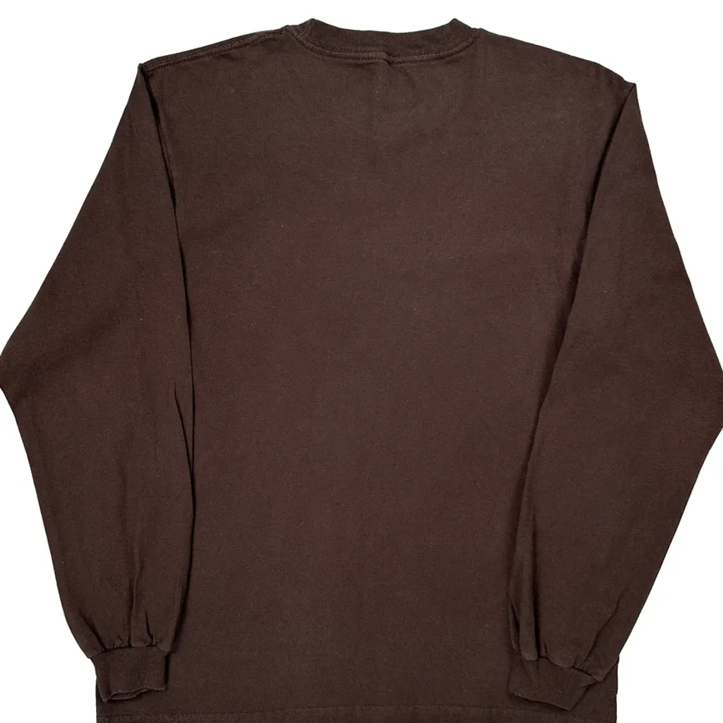 Cleveland Browns Nfl Football Long Sleeve T-Shirt - Large Brown Cotton - Image 7