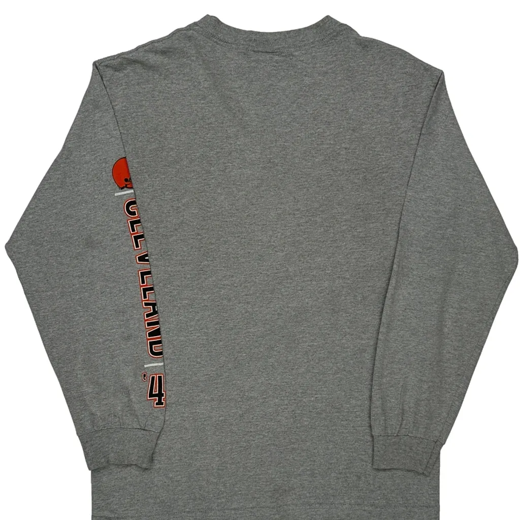 Cleveland Browns Nfl Long Sleeve T-Shirt - Medium Grey Cotton - Image 8
