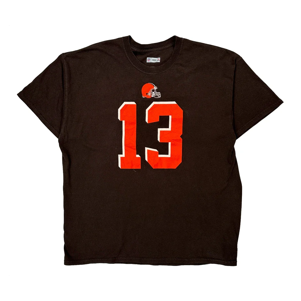 Cleveland Browns Nfl T-Shirt - XL Brown Cotton