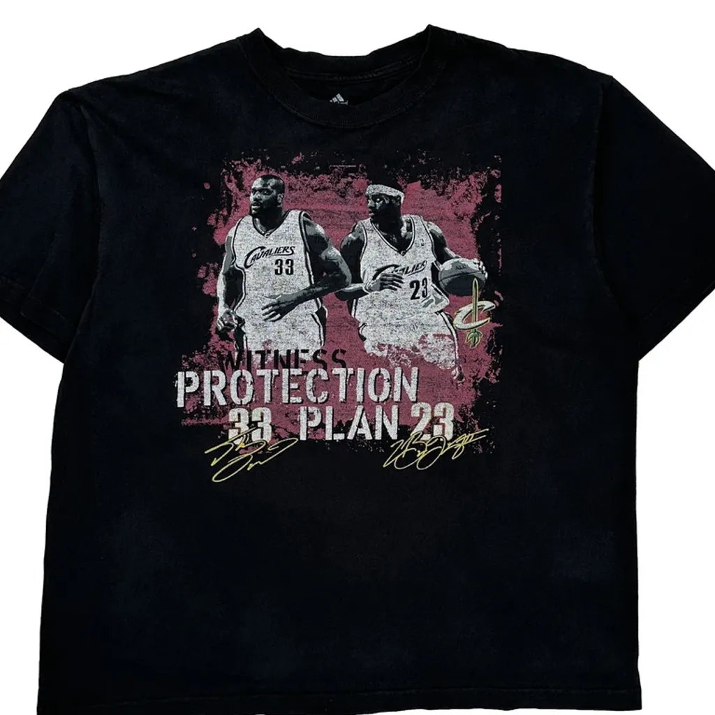 Cleveland Cavaliers Adidas Graphic T-Shirt - Medium Black Cotton - Image 5