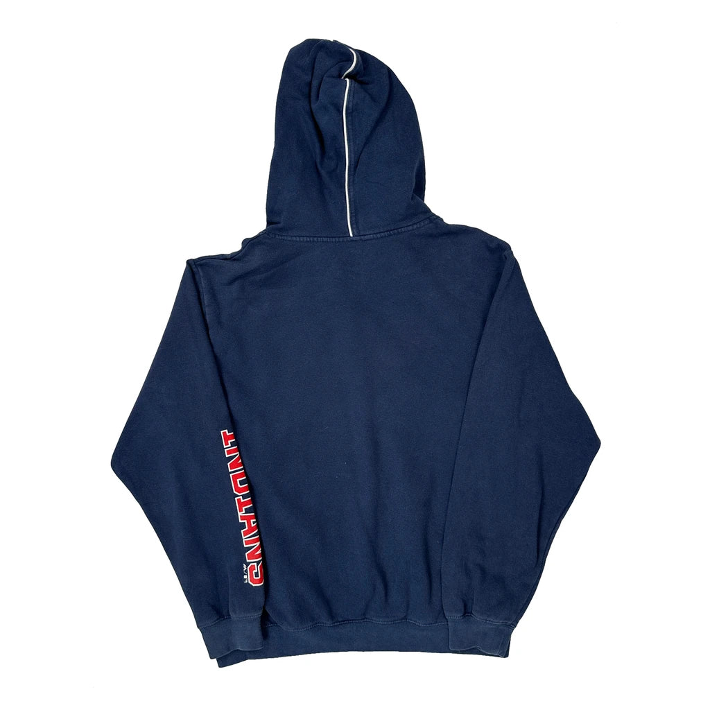 Cleveland Indians Majestic Mlb Hoodie - Medium Navy Cotton - Image 2
