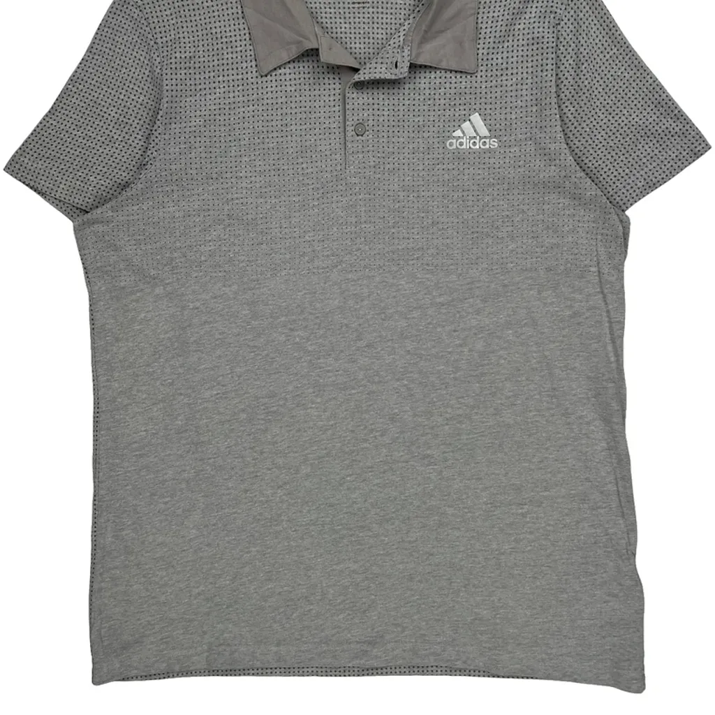 Climacool Adidas Polo Shirt - XL Grey Polyester - Image 4