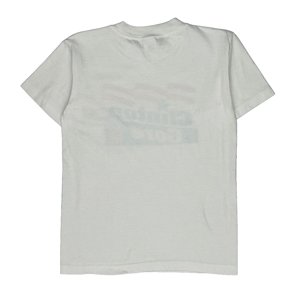 Clinton Gore '96 Campaign Murina Graphic T-Shirt - Small White Cotton Blend - Image 2