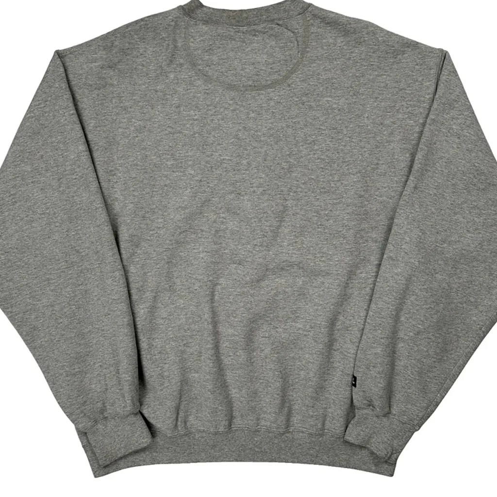 Clinton Jansport College Sweatshirt - Large Grey Cotton - Image 6