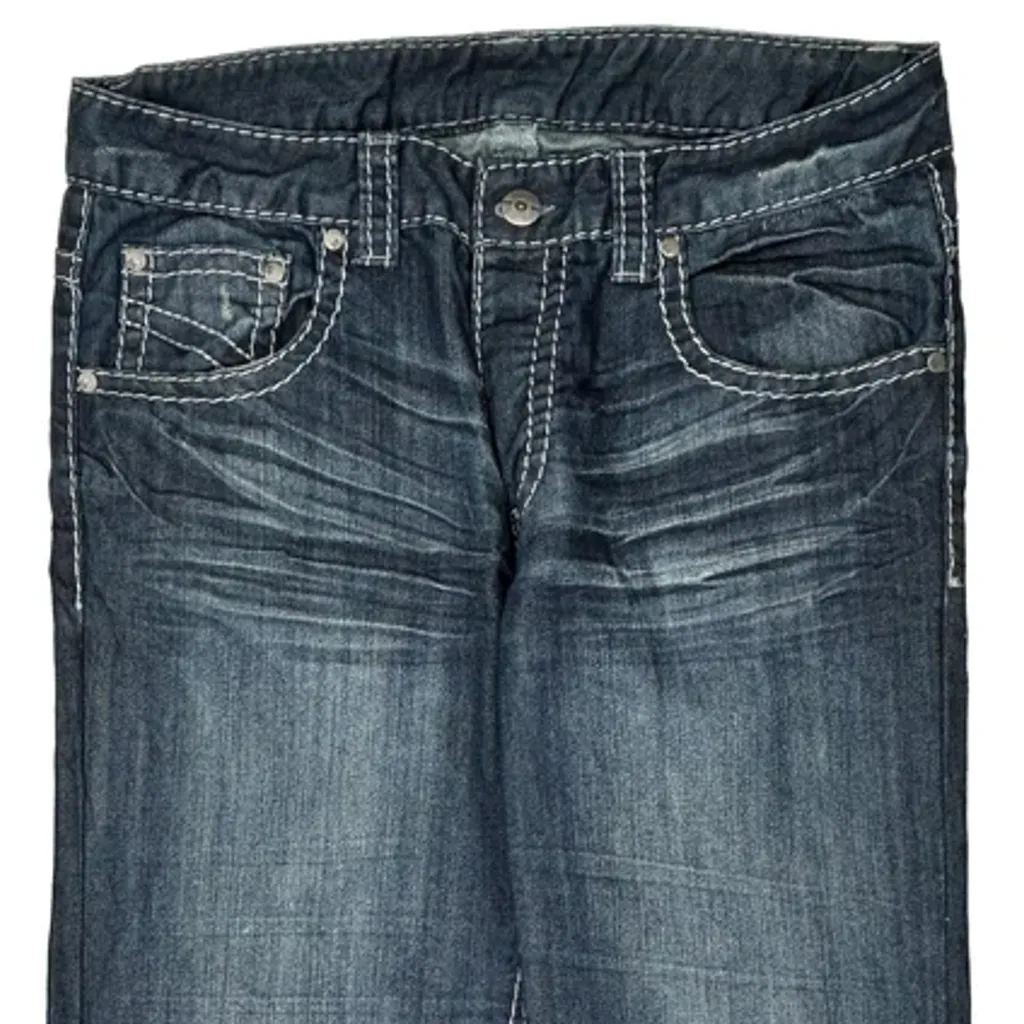 Clockhouse Contrast Stitch Jeans - 34W 34L Blue Cotton - Image 10