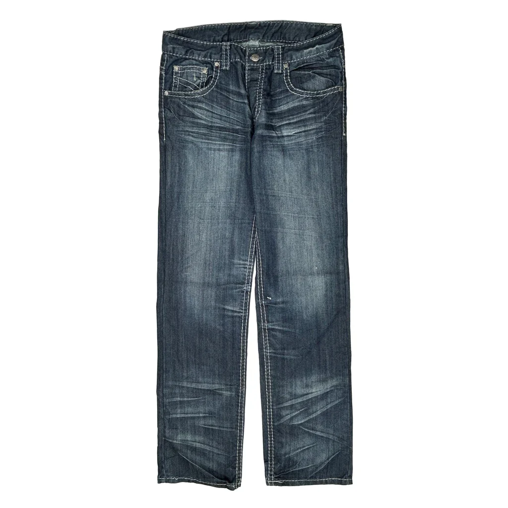 Clockhouse Contrast Stitch Jeans - 34W 34L Blue Cotton - Image 2