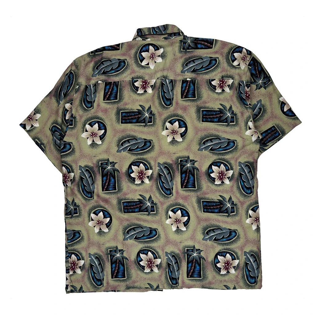 Club Newport Floral Hawaiian Shirt - Large Multicoloured Viscose - Image 2