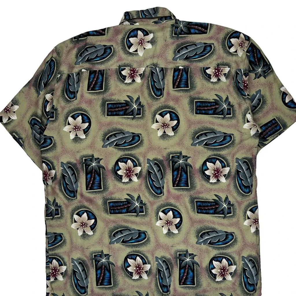 Club Newport Floral Hawaiian Shirt - Large Multicoloured Viscose - Image 7