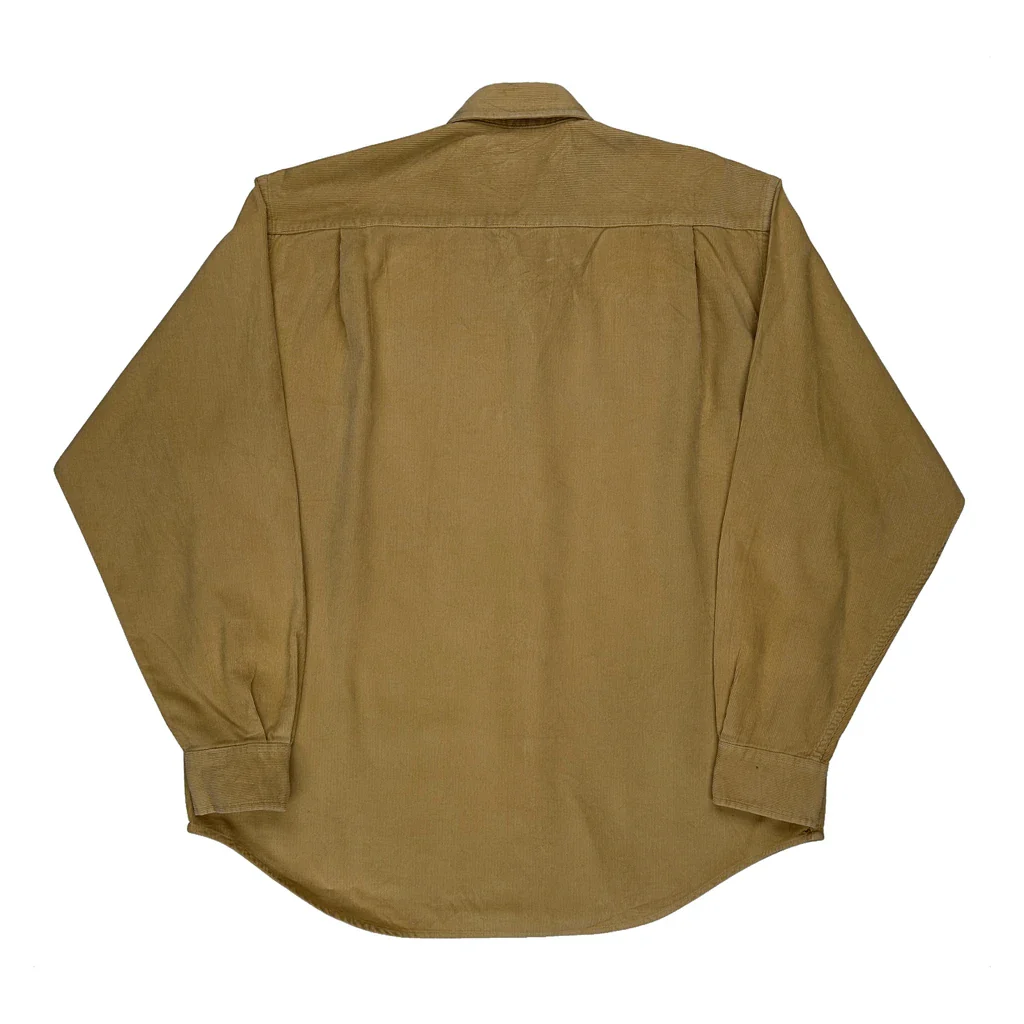 Club Room Cord Shirt - Large Beige Cotton - Image 2