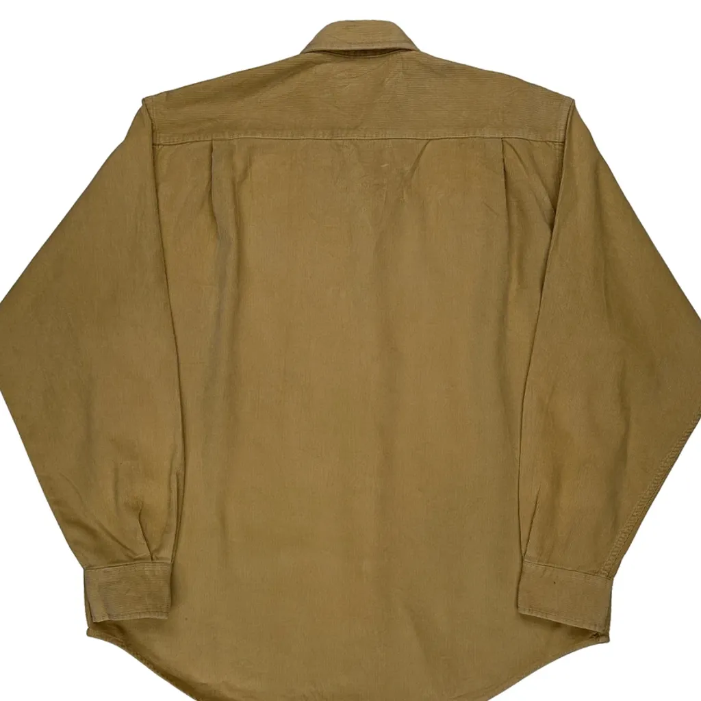 Club Room Cord Shirt - Large Beige Cotton - Image 7