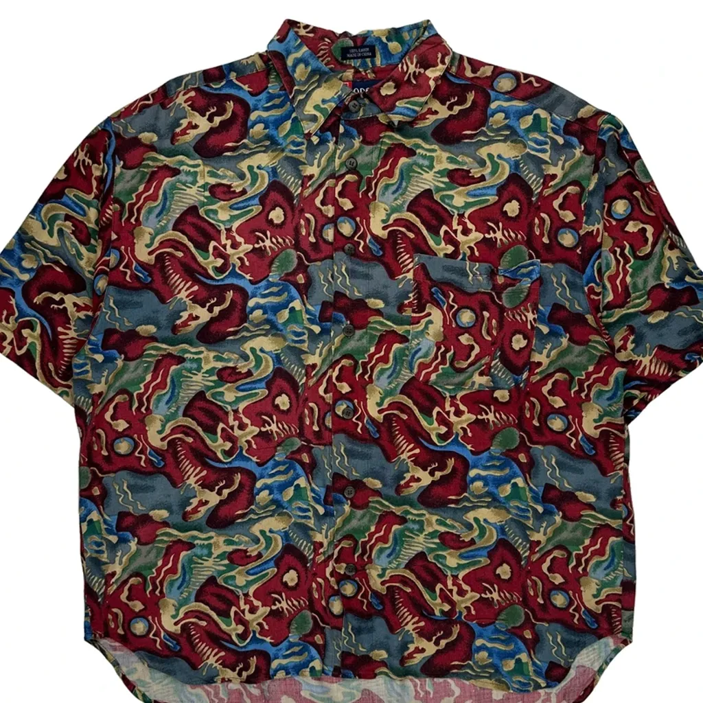 Cm Sport Short Sleeve Shirt - Medium Multicoloured Viscose - Image 5