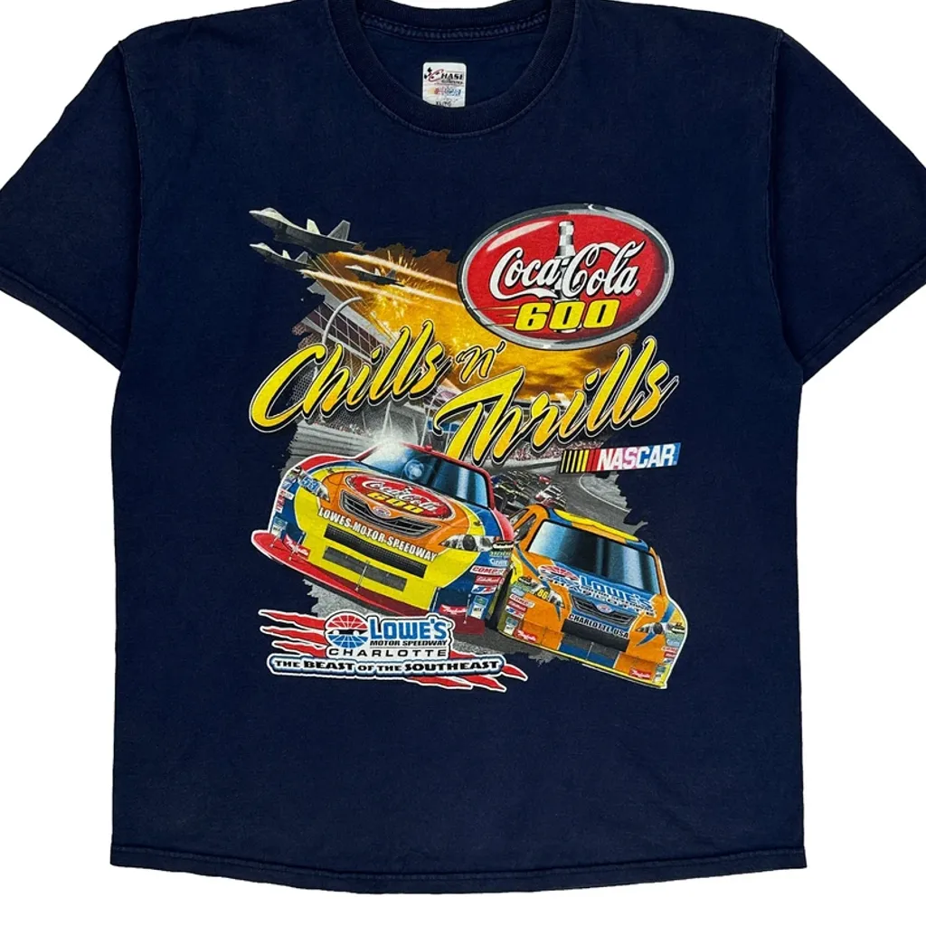 Coca-Cola 600 Chase Authentics Nascar T-Shirt - XL Blue Cotton - Image 4