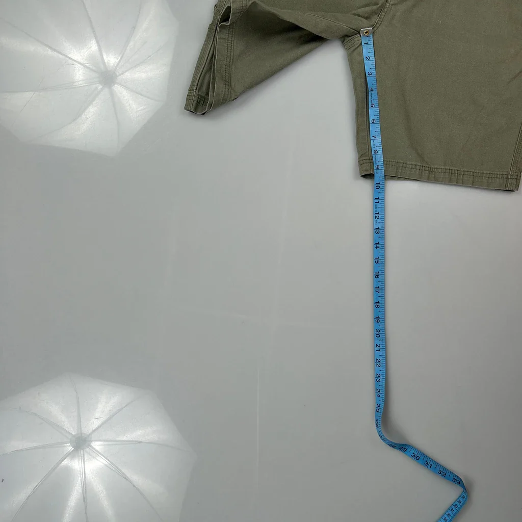 Coleman Cargo Shorts - 36W 9L Green Cotton - Image 5