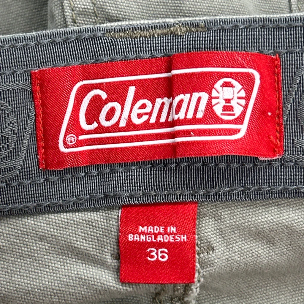 Coleman Cargo Shorts - 36W 9L Green Cotton - Image 6
