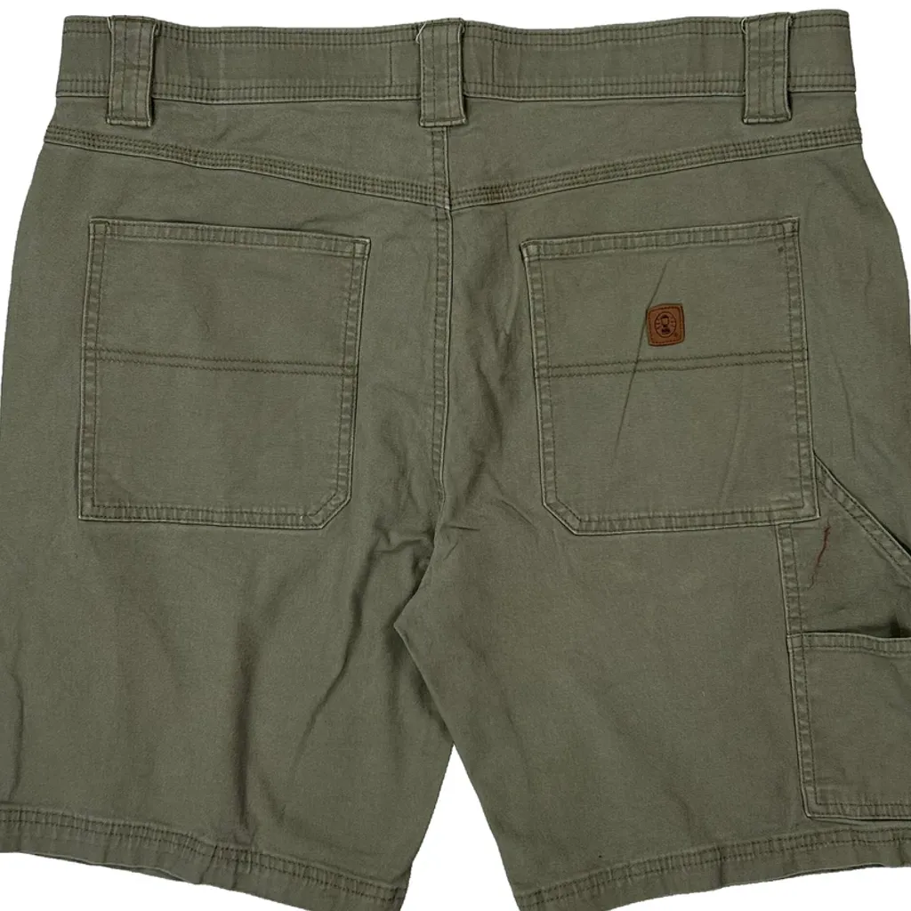 Coleman Cargo Shorts - 36W 9L Green Cotton - Image 7