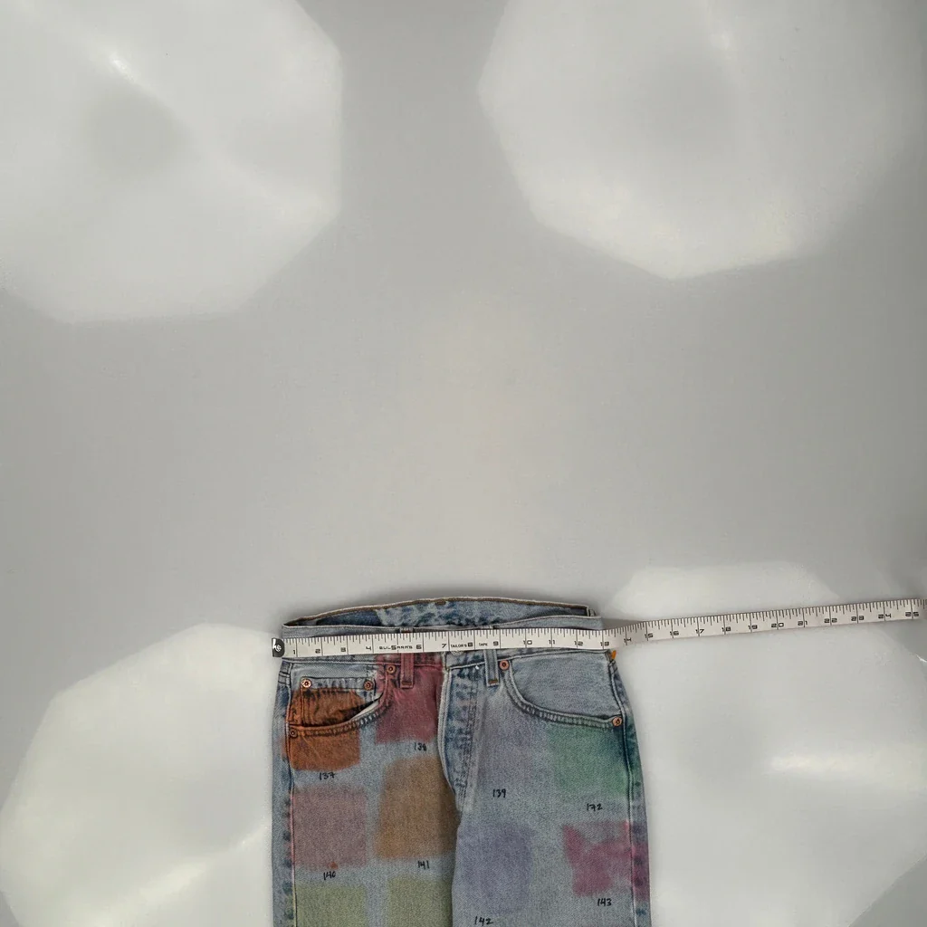 Colina Strada 501 Levis Jeans - 26W US 2 Multicoloured Denim - Image 3