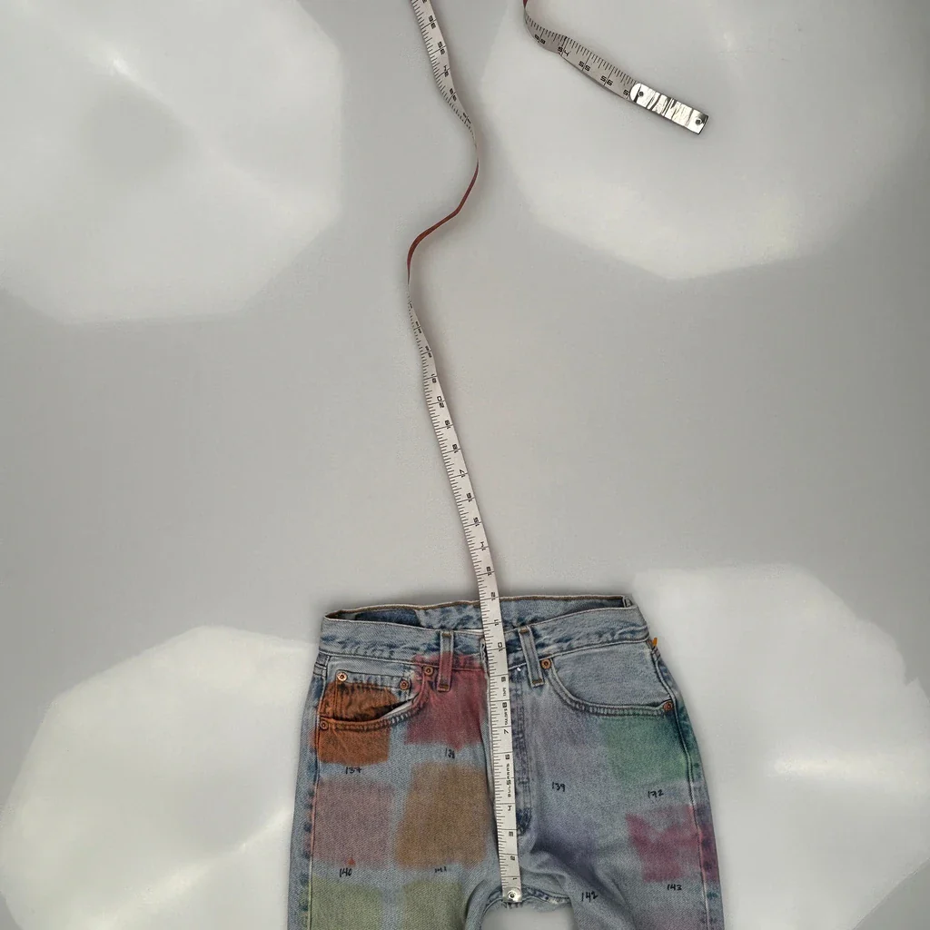 Colina Strada 501 Levis Jeans - 26W US 2 Multicoloured Denim - Image 4