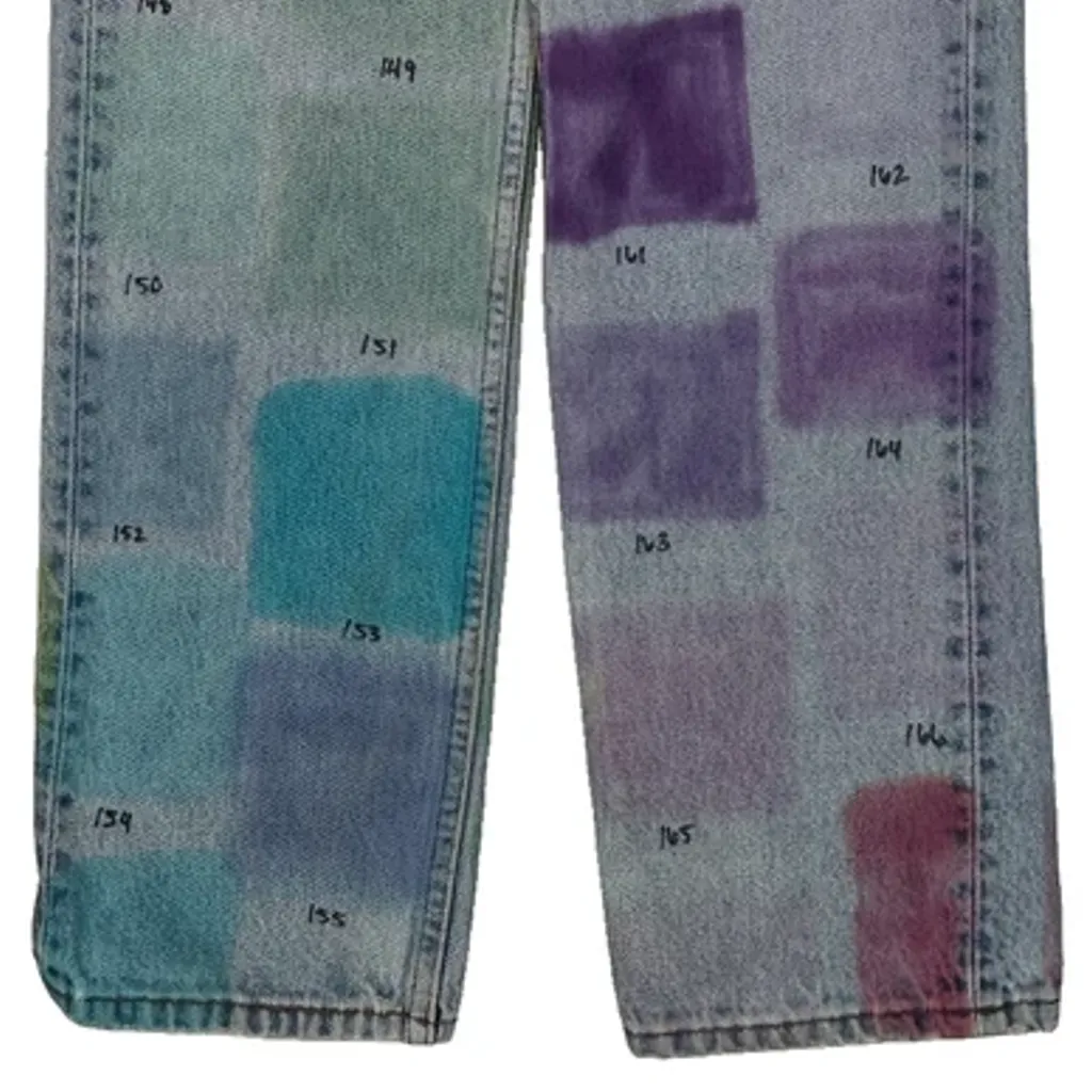 Colina Strada 501 Levis Jeans - 26W US 2 Multicoloured Denim - Image 9