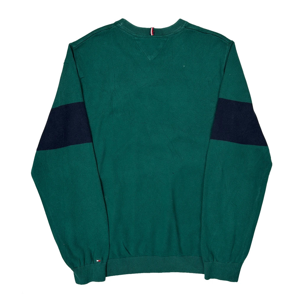 College Tommy Hilfiger Sweatshirt - 2XL Green Cotton - Image 2