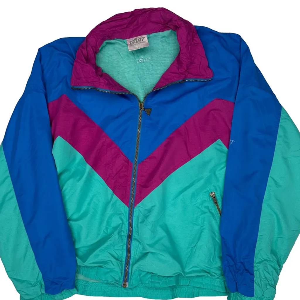 Color Block T/Art Windbreaker - Large Blue Polyester - Image 4