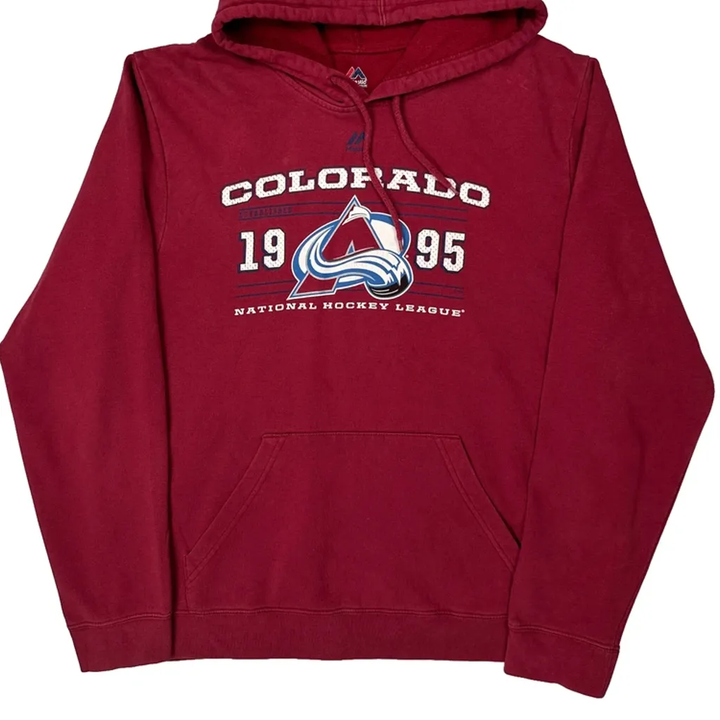 Colorado Avalanche Majestic Nhl Hoodie - Large Red Cotton - Image 4