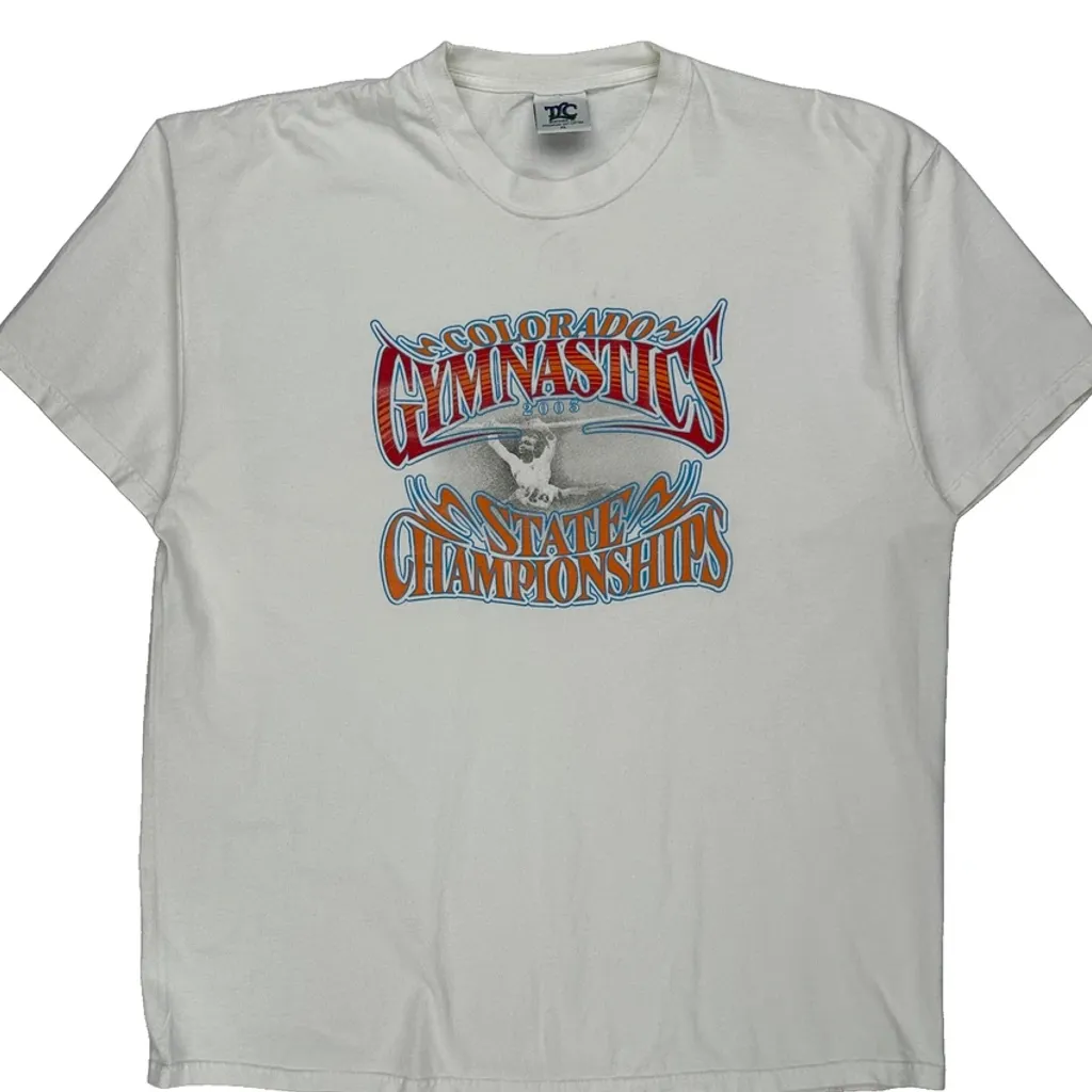 Colorado Gymnastics State Championships Tlc Graphic T-Shirt - XL White Cotton - Image 4