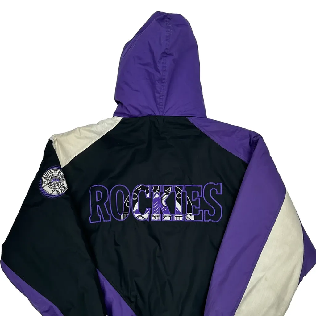 Colorado Rockies Pro Player Graphic Windbreaker - XL Purple Nylon - Image 7