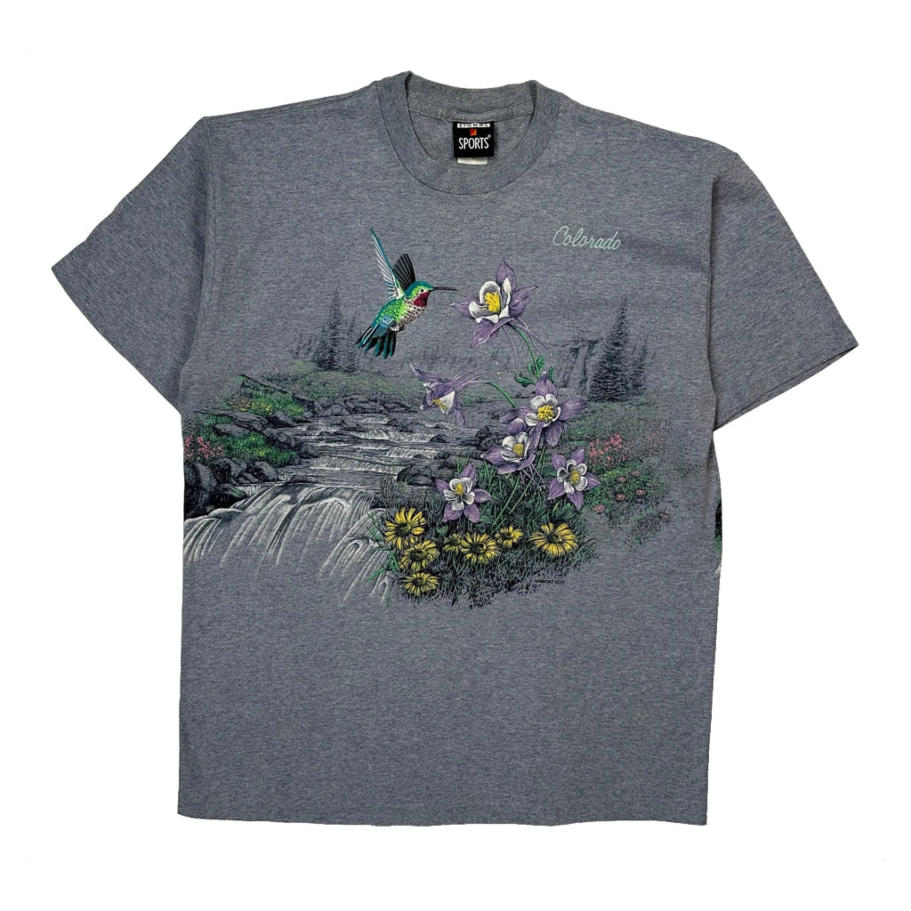 Colorado Signal Sports Graphic T-Shirt - Large Grey Cotton