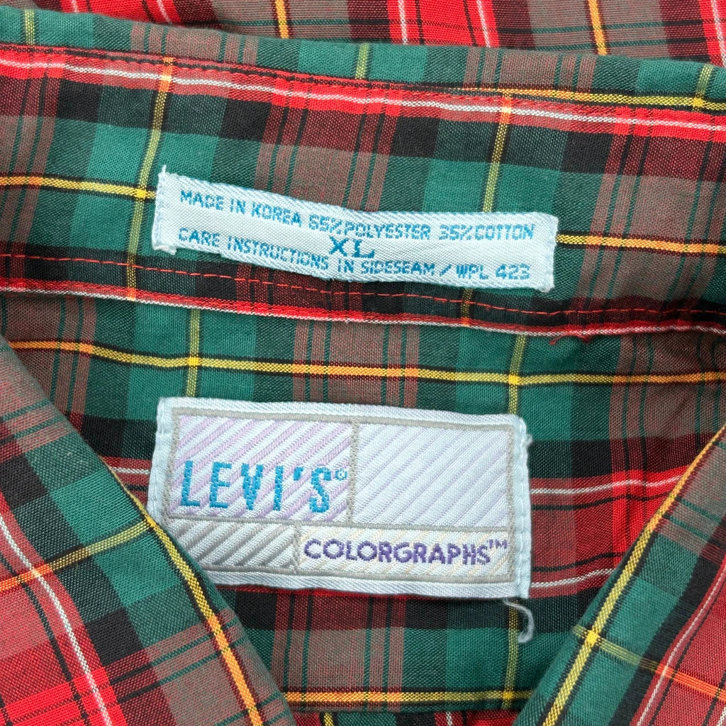 Colorgraphs Levis Checked Shirt - XL Green Polyester Blend - Image 3