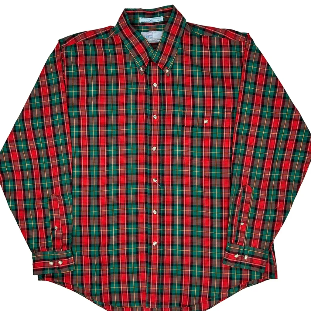 Colorgraphs Levis Checked Shirt - XL Green Polyester Blend - Image 4