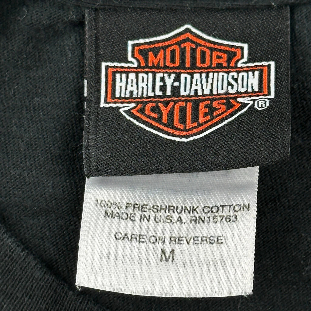 Colter Charity Ride 2004 Harley Davidson Cropped T-Shirt - Medium Black Cotton - Image 3
