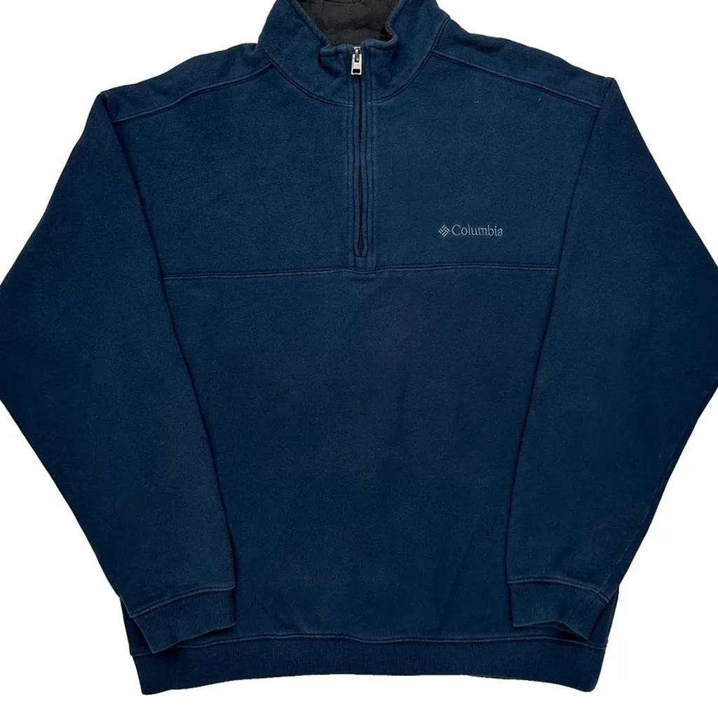 Columbia 1/4 Zip - Large Blue Polyester - Image 4