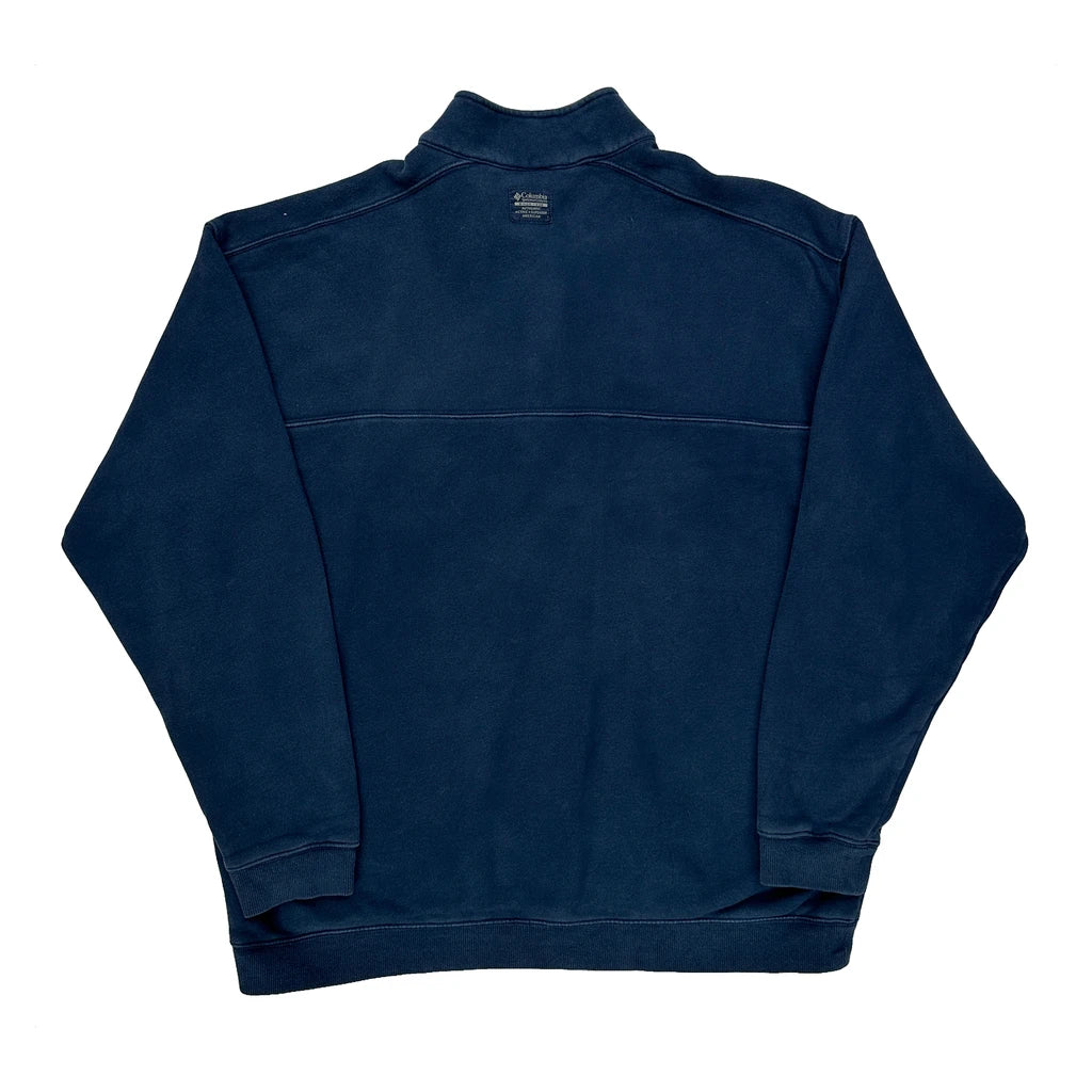 Columbia 1/4 Zip - XL Blue Cotton - Image 2