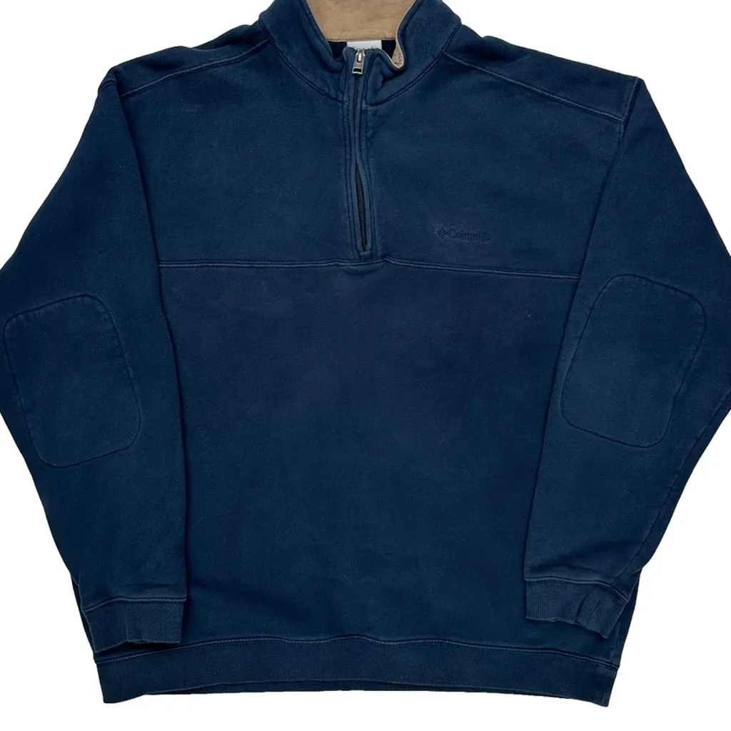 Columbia 1/4 Zip - XL Blue Cotton - Image 5