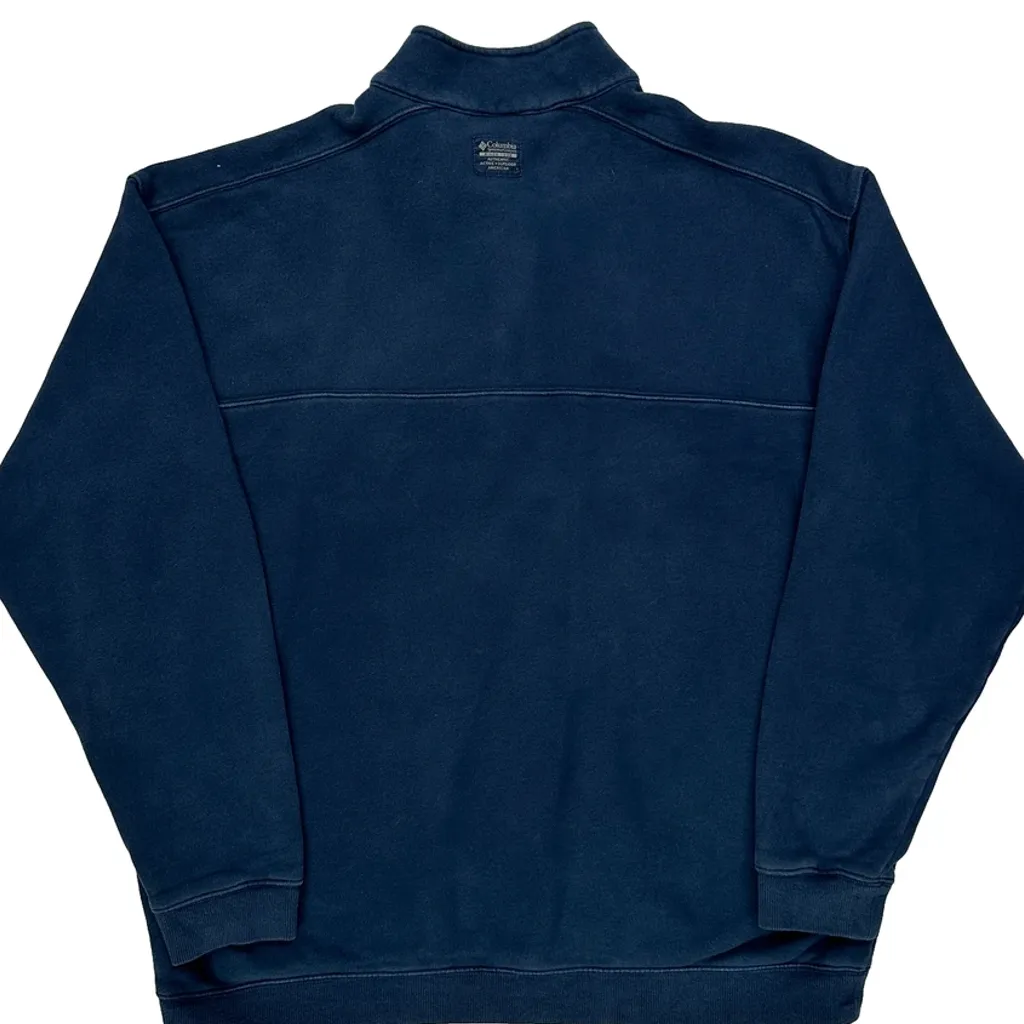 Columbia 1/4 Zip - XL Blue Cotton - Image 7