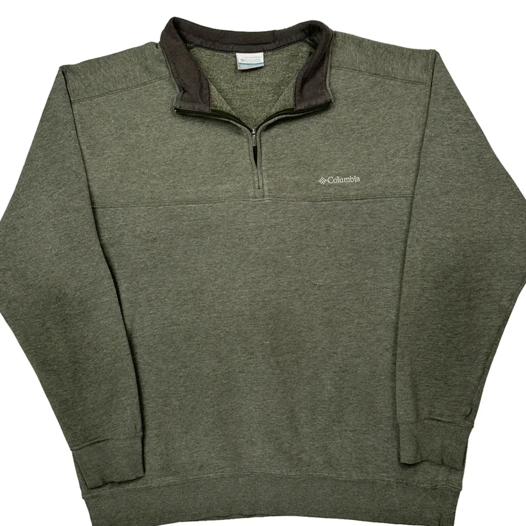 Columbia 1/4 Zip - XL Grey Polyester - Image 4