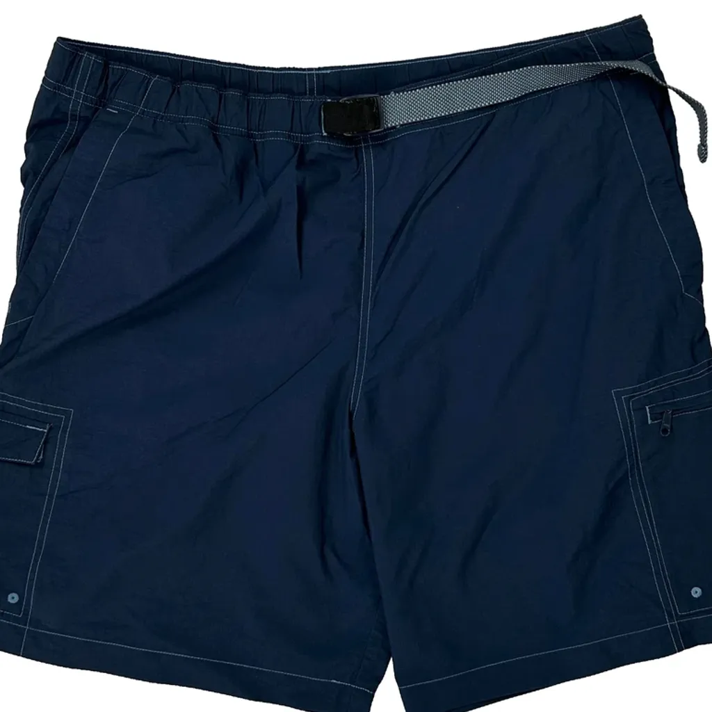 Columbia Cargo Shorts - Large Blue Nylon - Image 5