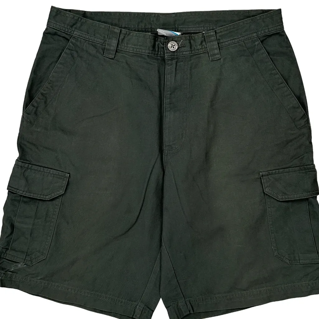 Columbia Cargo Shorts - 34W 11L Green Cotton - Image 9