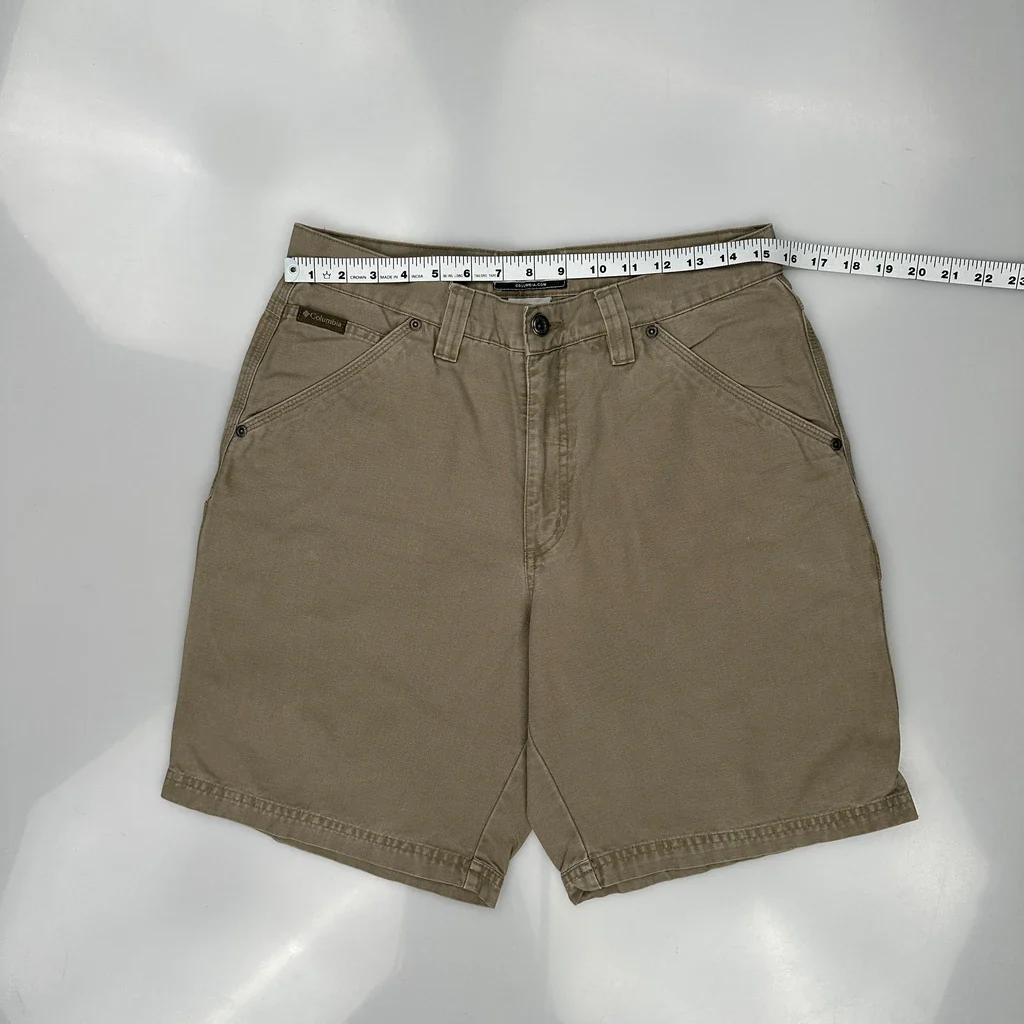 Columbia Cargo Shorts - 32W 9L Khaki Cotton - Image 3