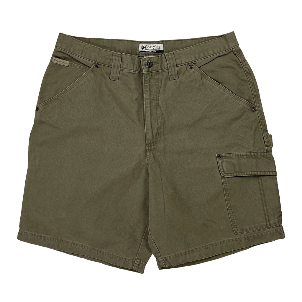 Columbia Cargo Shorts - 33W 9L Khaki Cotton - Image 2