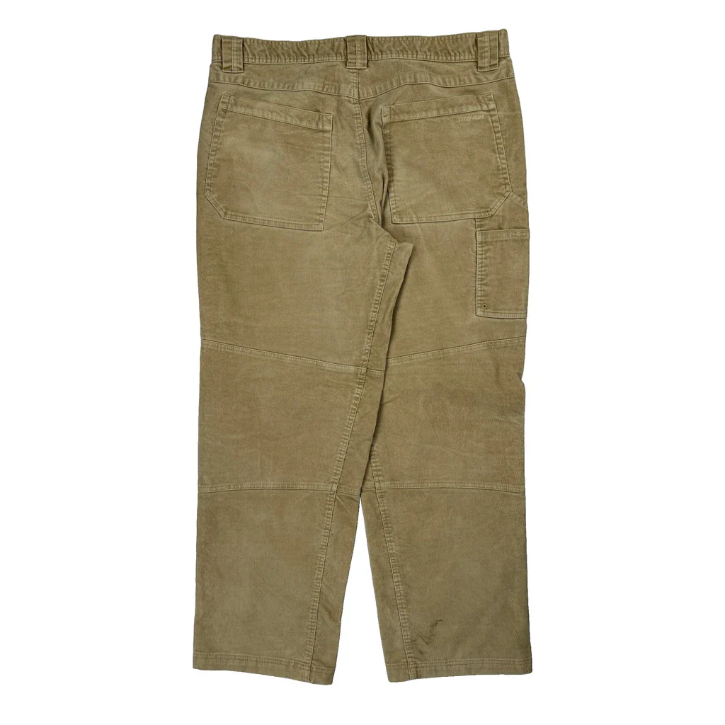 Columbia Double Knee Cord Trousers - 38″ Waist Beige Cotton Blend