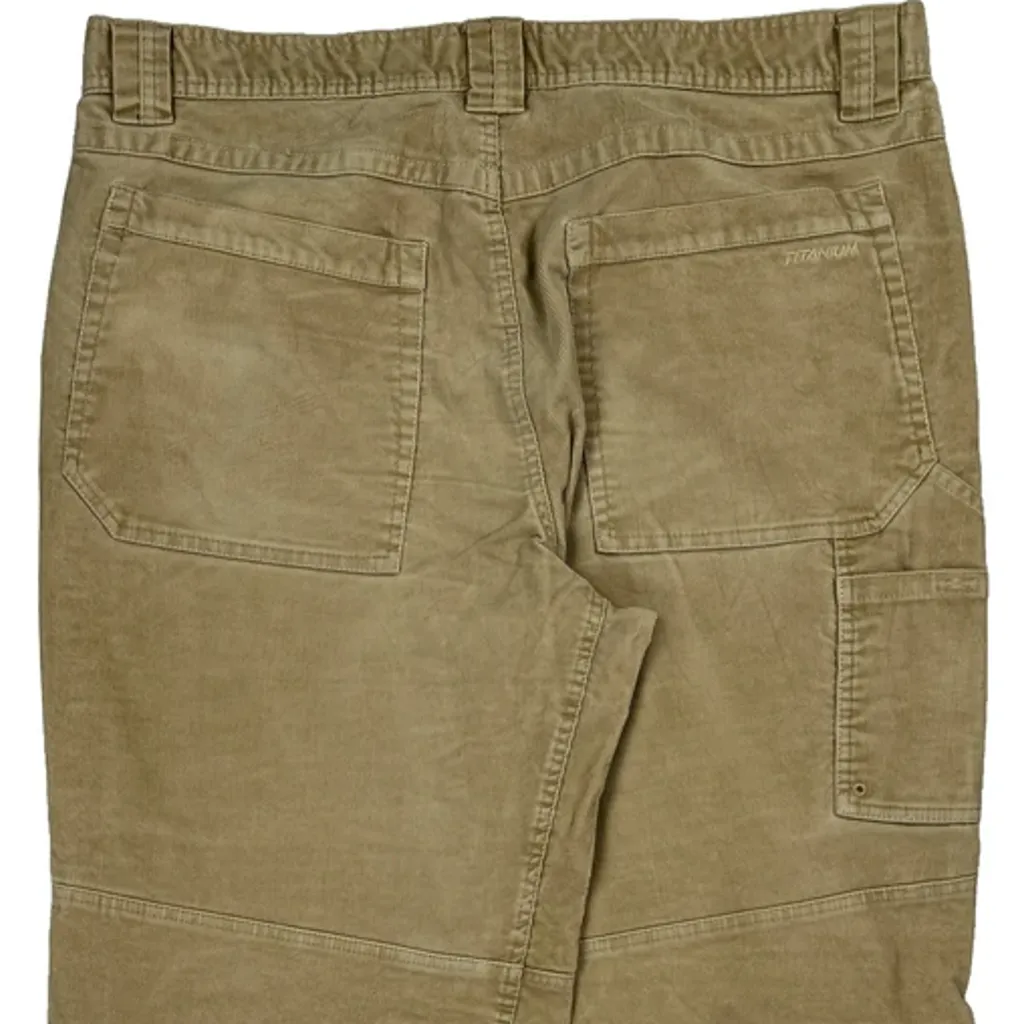 Columbia Double Knee Cord Trousers - 38″ Waist Beige Cotton Blend - Image 7