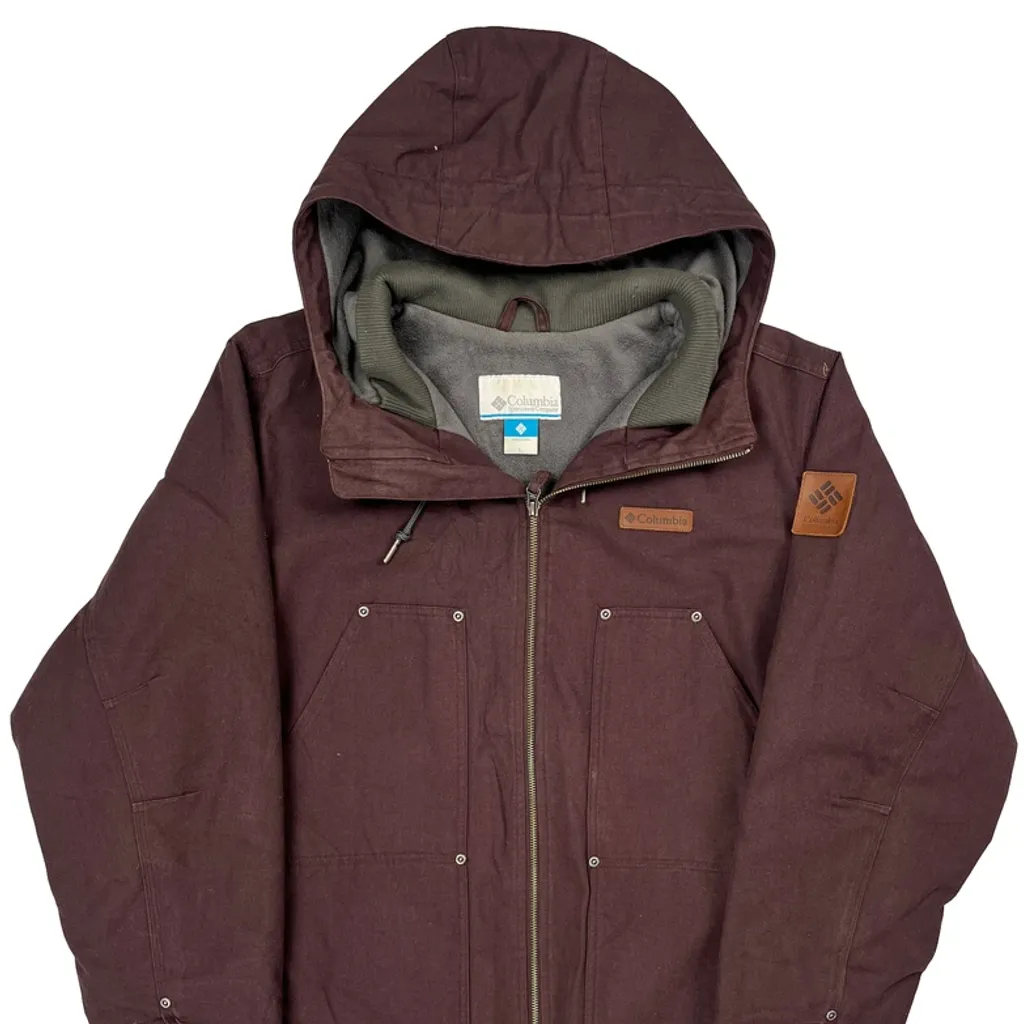 Columbia Jacket - Large Burgundy Polyester - Image 5