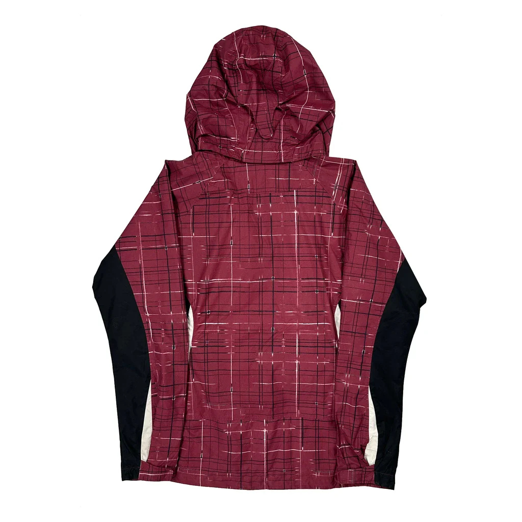 Columbia Checked Jacket - Large Burgundy Polyester - Image 2