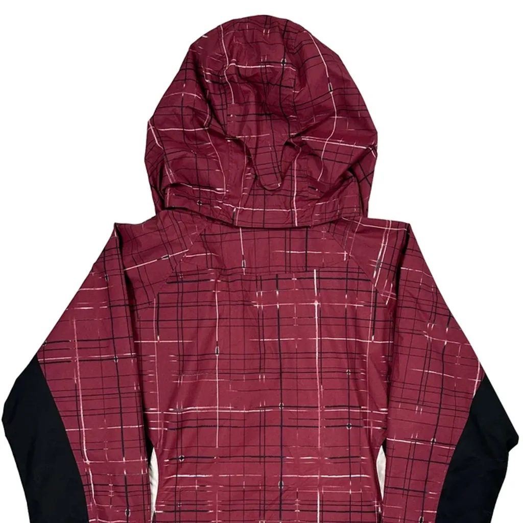 Columbia Checked Jacket - Large Burgundy Polyester - Image 7
