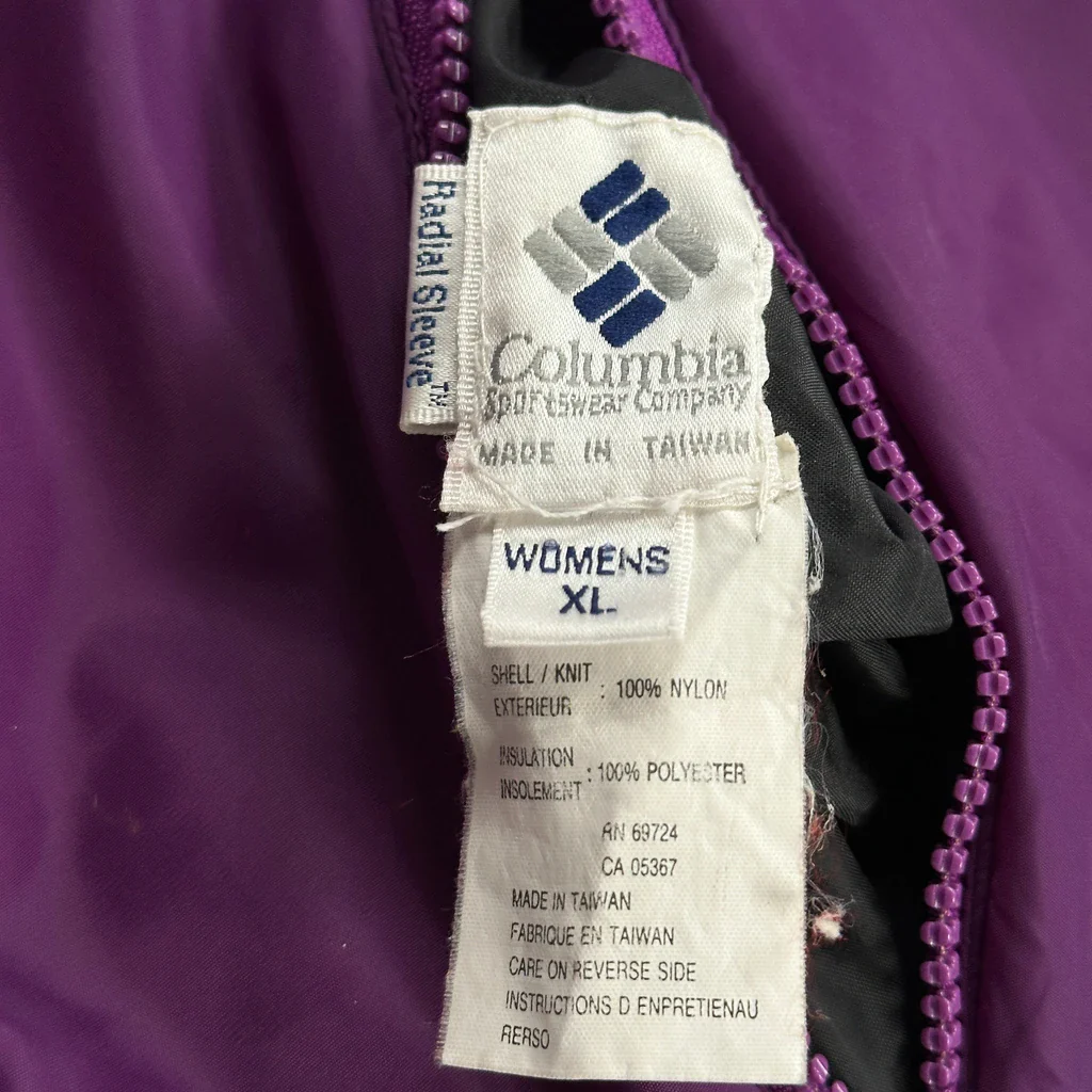 Columbia Jacket - XL Purple Nylon - Image 3