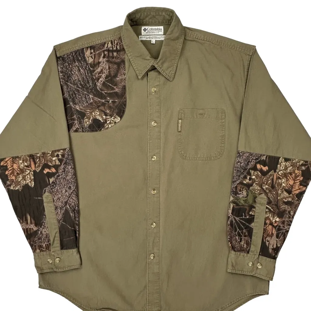 Columbia Camo Shirt - Large Khaki Cotton - Image 4